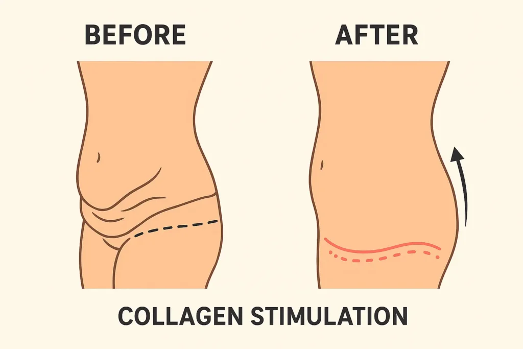 Before and after results for sagging skin after weight loss injections Merthyr Tydfil