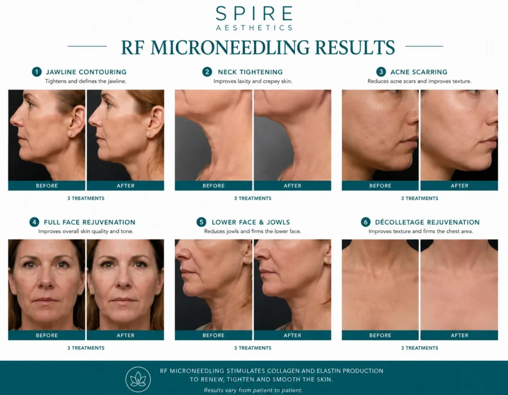 RF Microneedling Skin tightening Merthyr Tydfil results