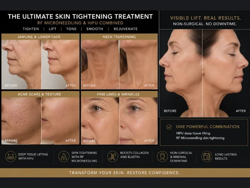 Results of combined treatment for the ultimate skin tightening treatment Merthyr Tydfil